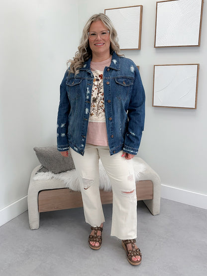 Kerry Boyfriend Jean Jacket in Medium Wash