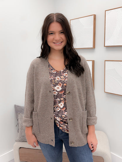 Codi Cardigan in Taupe