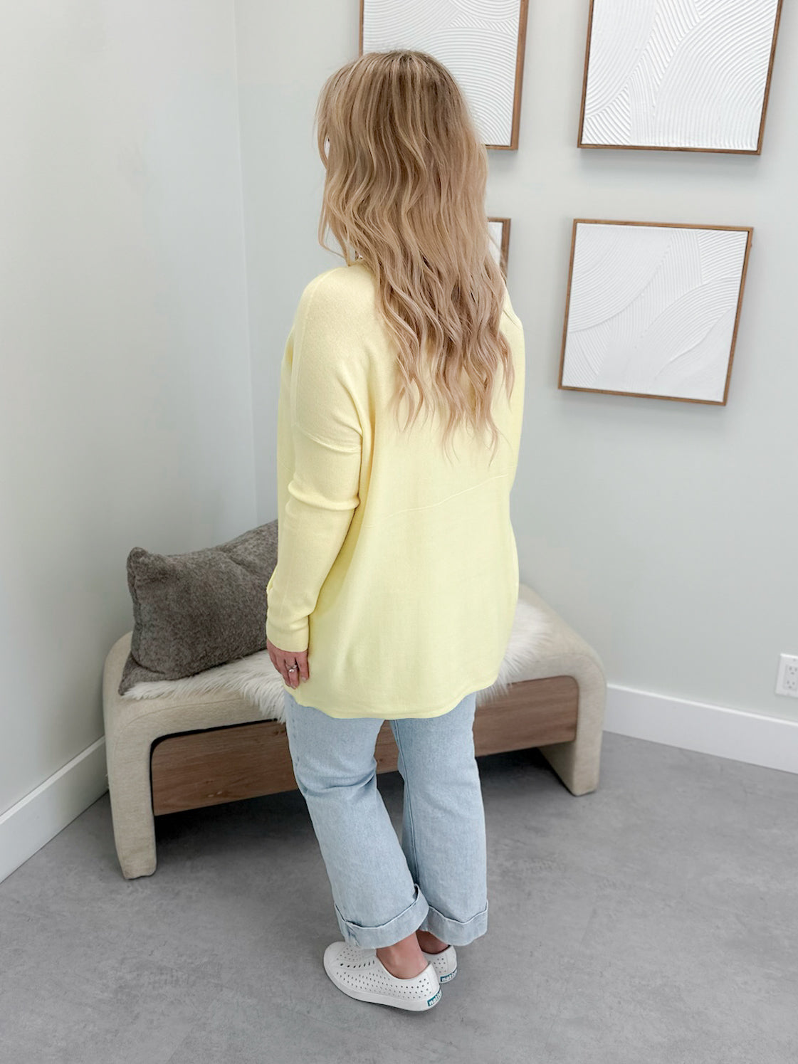 229 Pocket Sweater in Lemon by Twenty Nine The Label