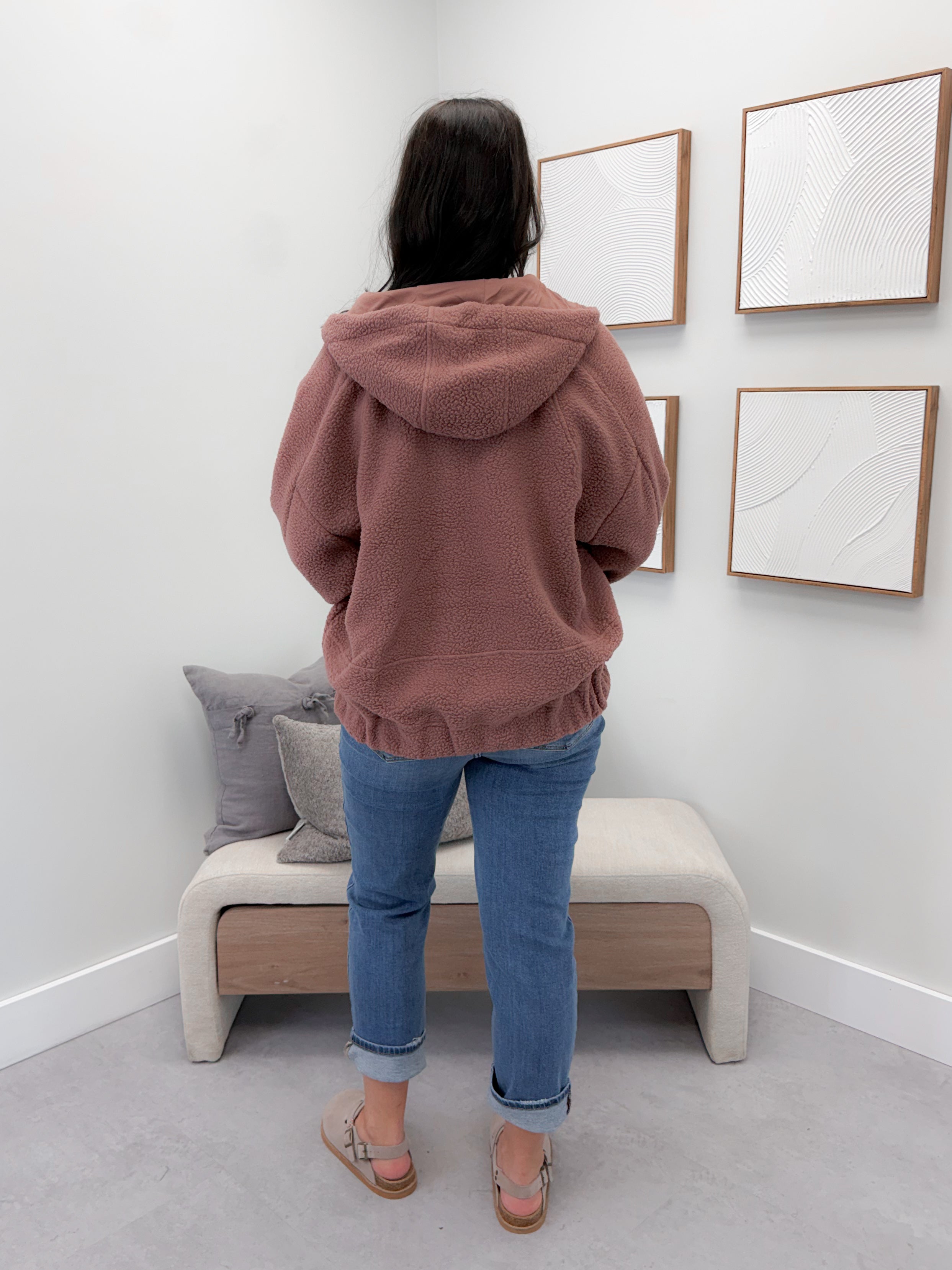 Alpine Fleece Jacket in Rose Taupe