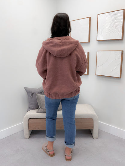 Alpine Fleece Jacket in Rose Taupe
