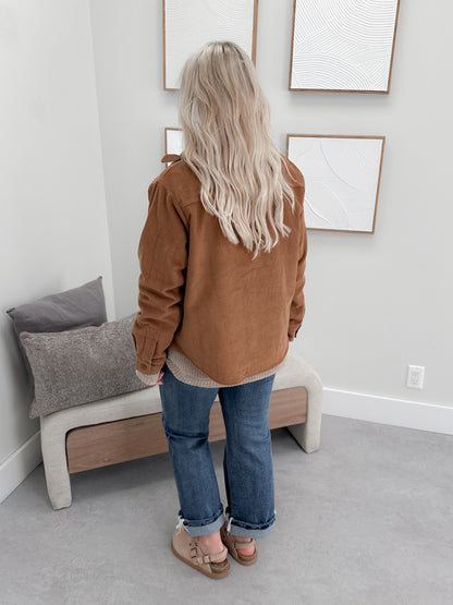 Flint Reversible Shacket in Mocha/Brown