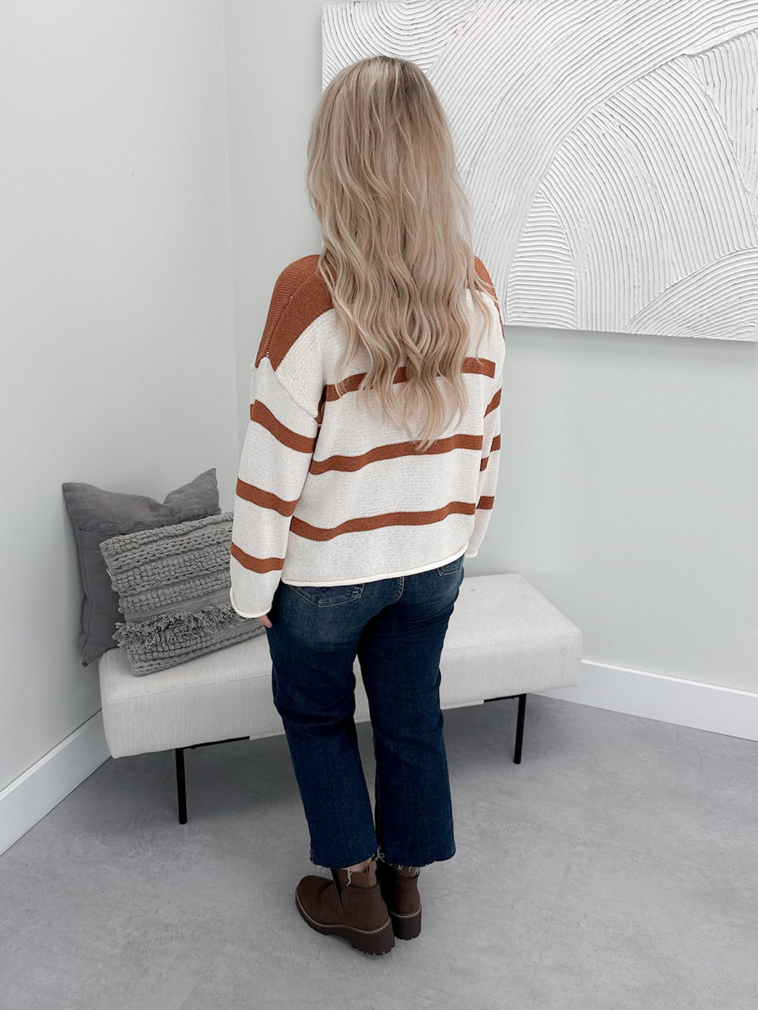 Rayna Sweater in Striped Rust