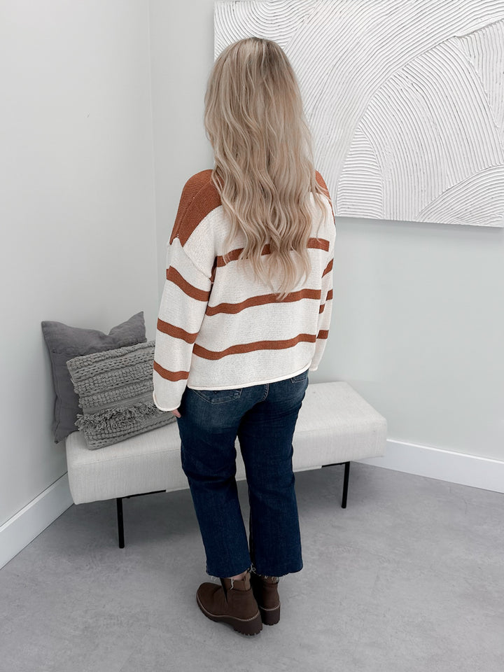 Rayna Sweater in Striped Rust