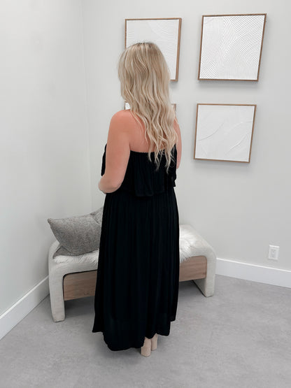 Dresden Strapless Dress in Black