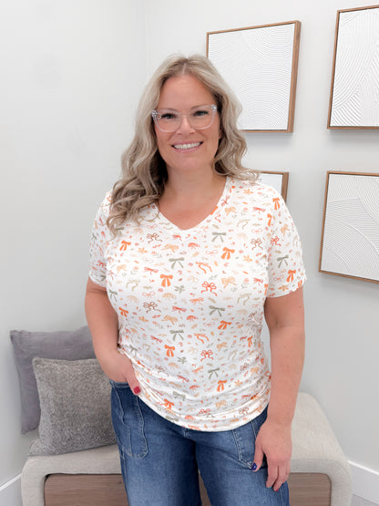 Coralie Tee in Harvet Bows