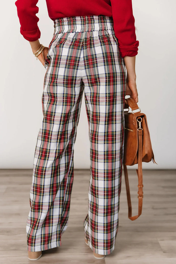 Everywear Pant in White Plaid by Ampersand Avenue