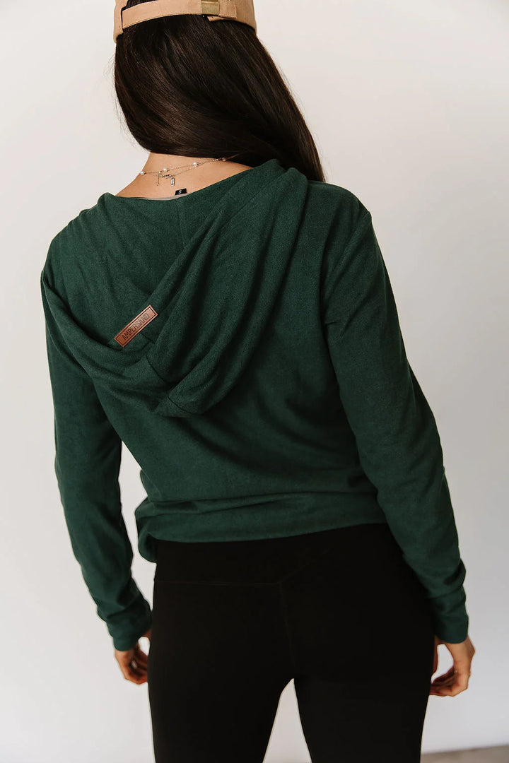 Performance Fleece Fullzip Sweatshirt in Evergreen by Ampersand Avenue