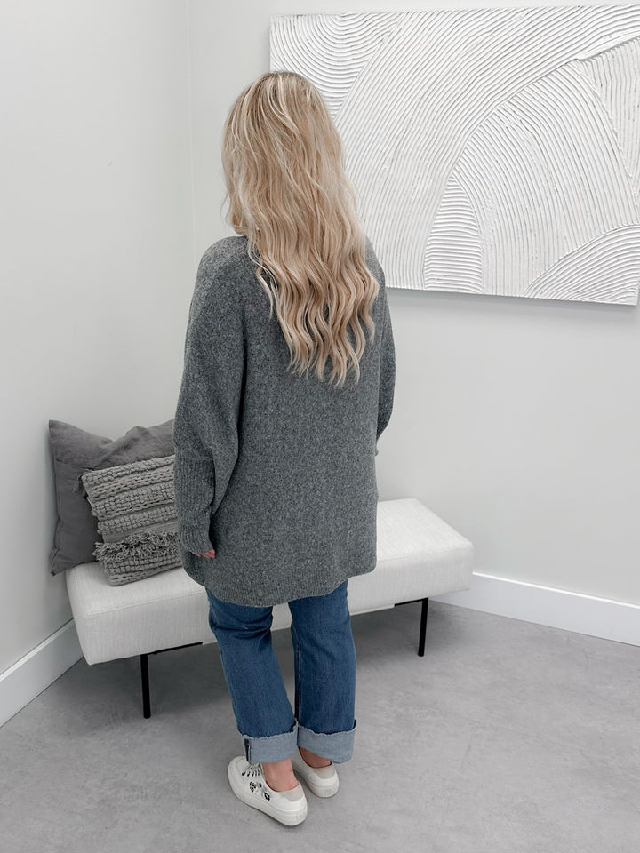 Ash Pocket Sweater in Grey