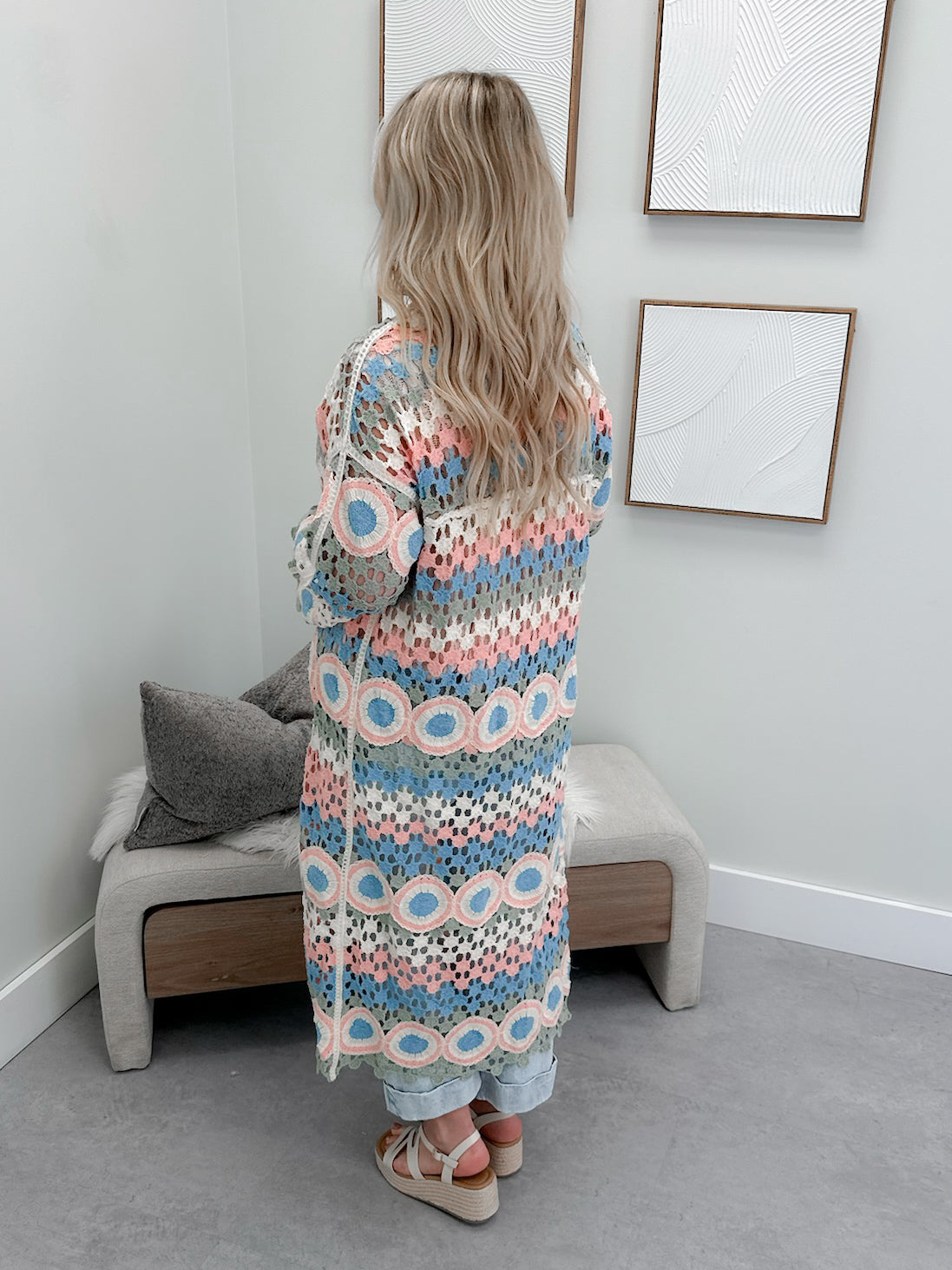 Joey Cardigan in Pink Multi