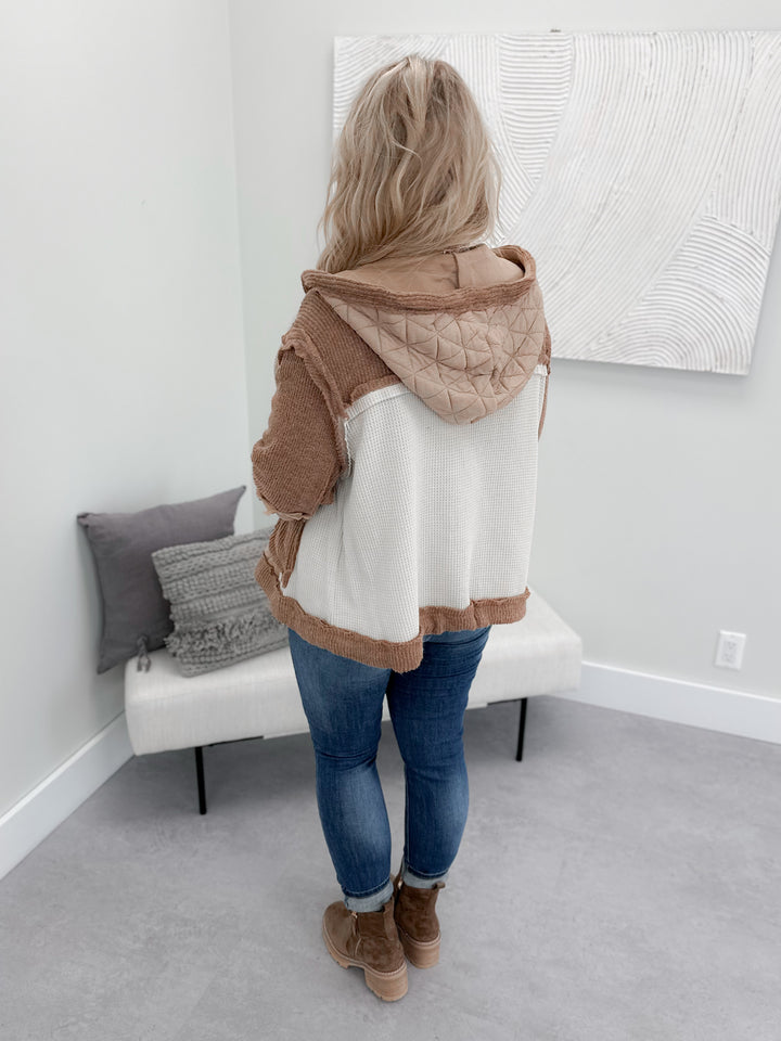 Porter Jacket in Mixed Oatmeal by POL