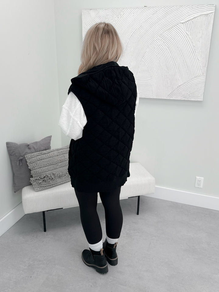 Marley Quilted Vest in Black