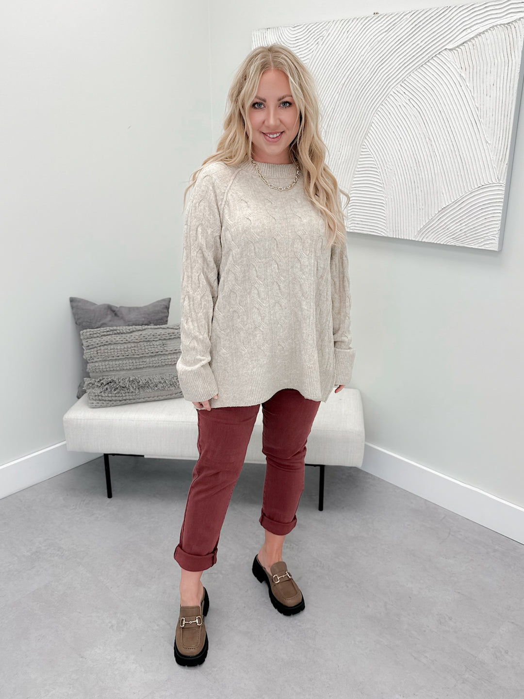 Elm Sweater in Taupe