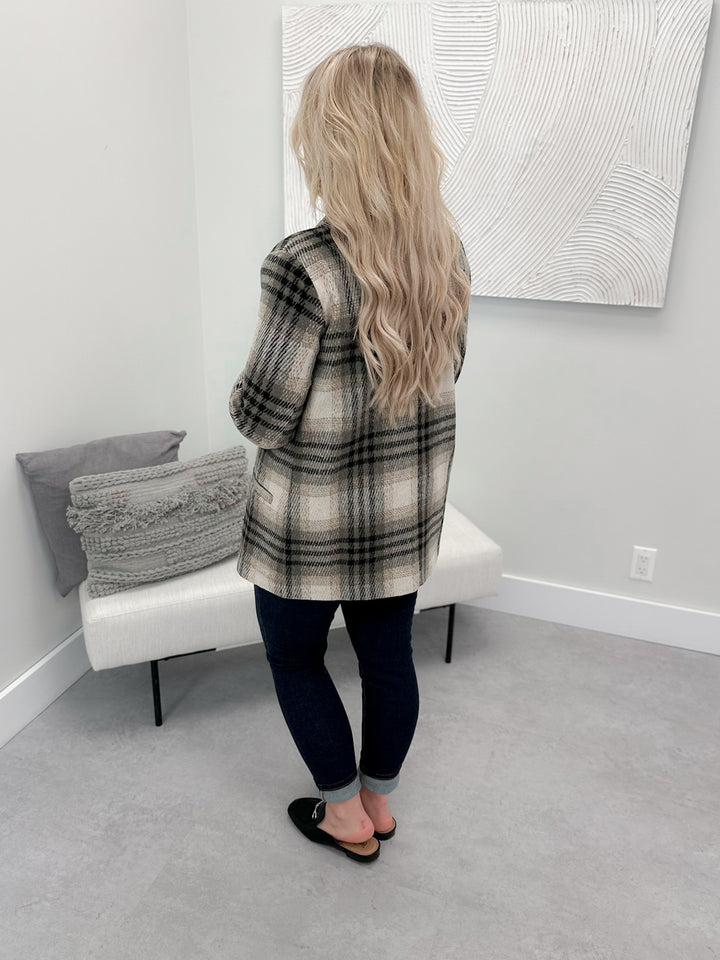 Amelia Blazer Coat in Plaid