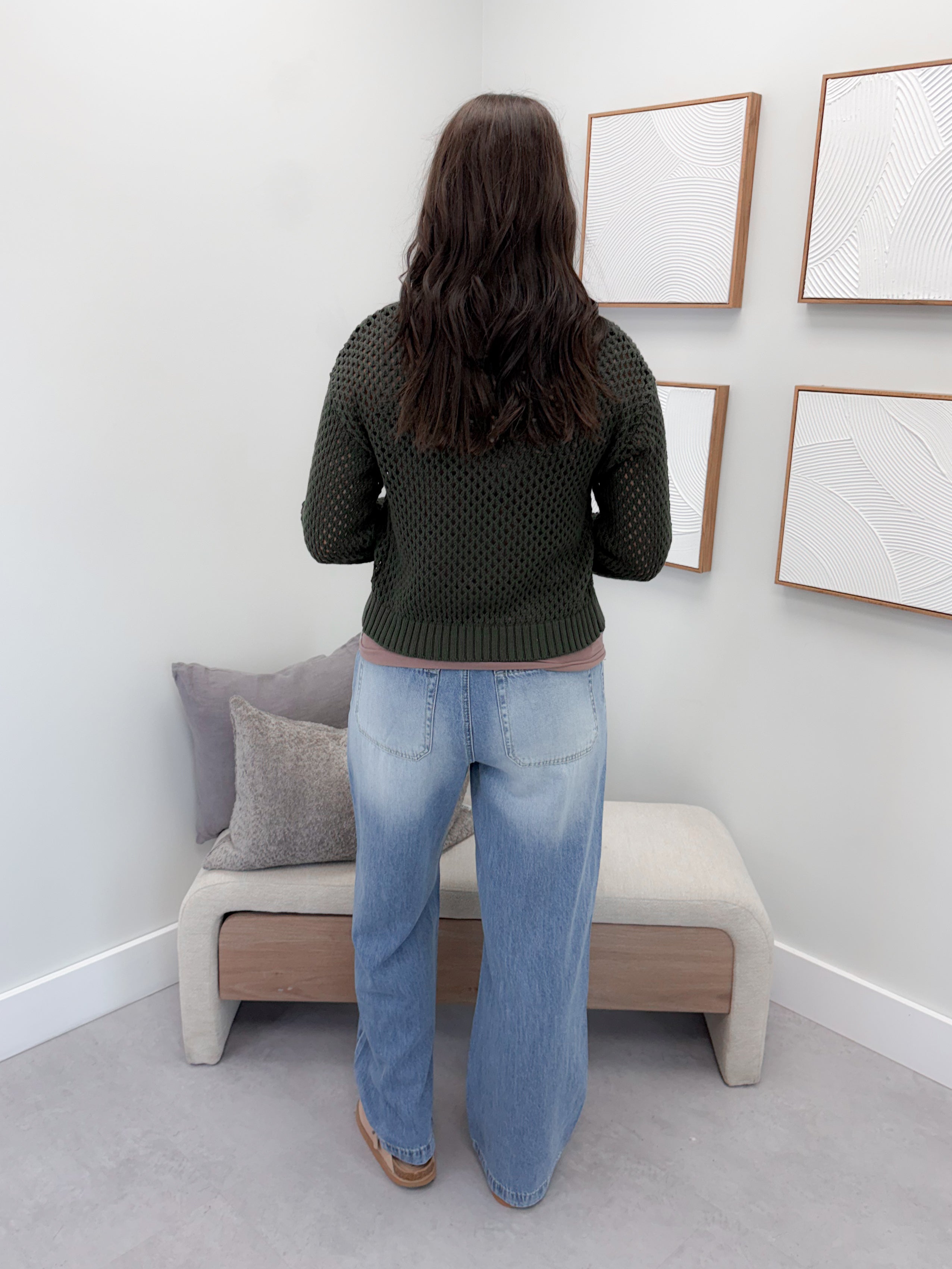 Kourtney Cardigan in Olive
