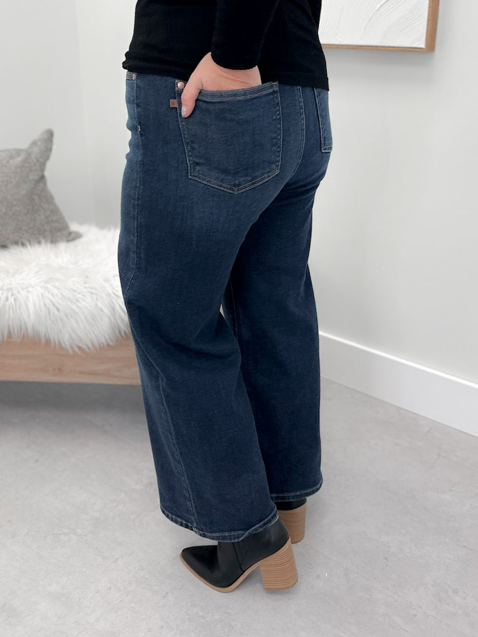 Gemma Ankle Wide Leg Jeans by Judy Blue