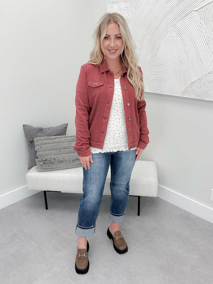 Amelia Jacket in Burgundy - Small