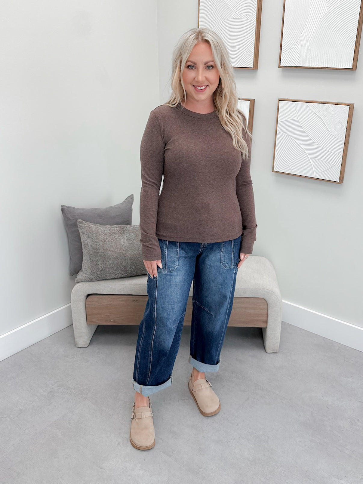 Vanessa Long Sleeve in Walnut