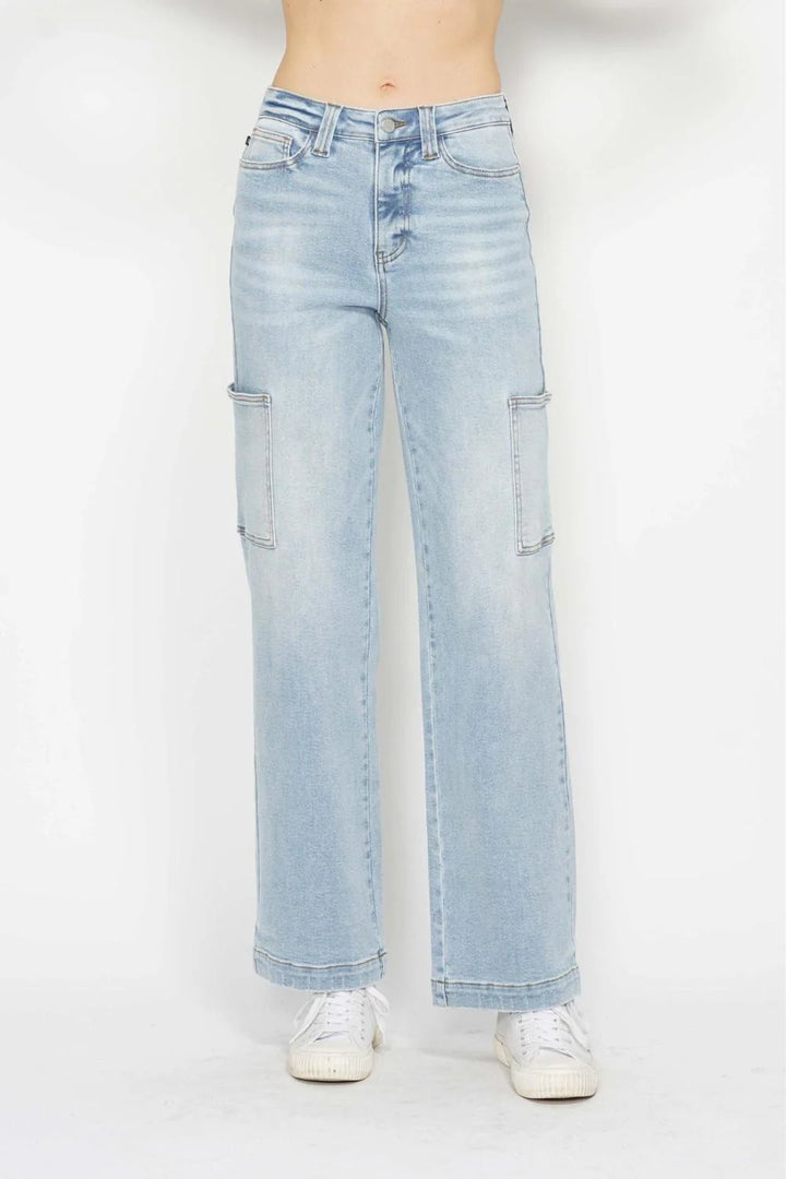 Cargo Jeans in Light Wash by Judy Blue
