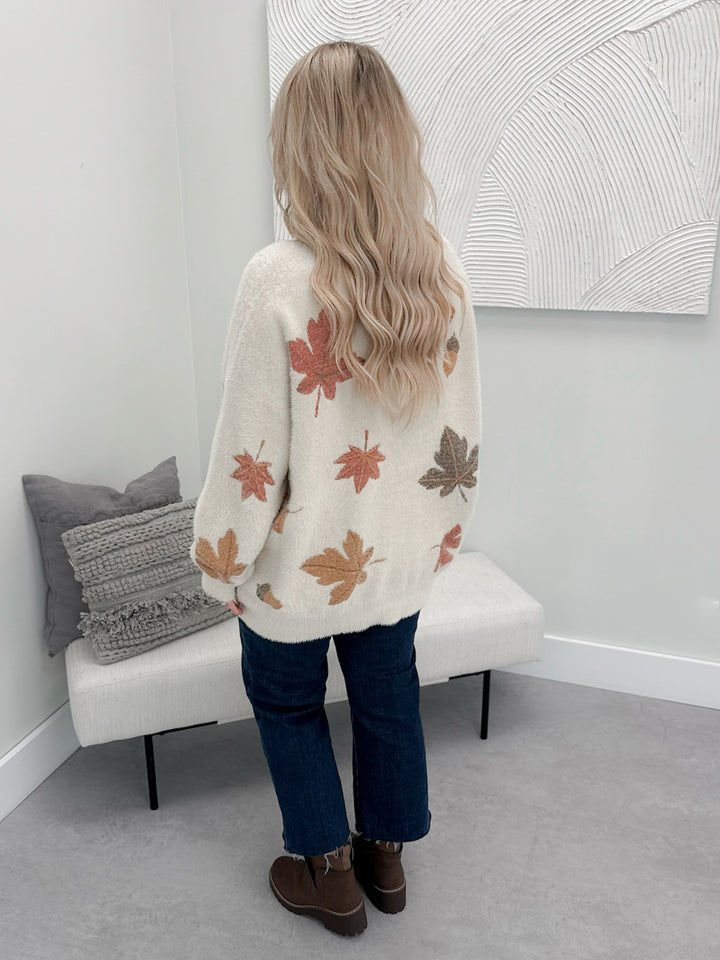 Fallen Leaves Sweater in Taupe