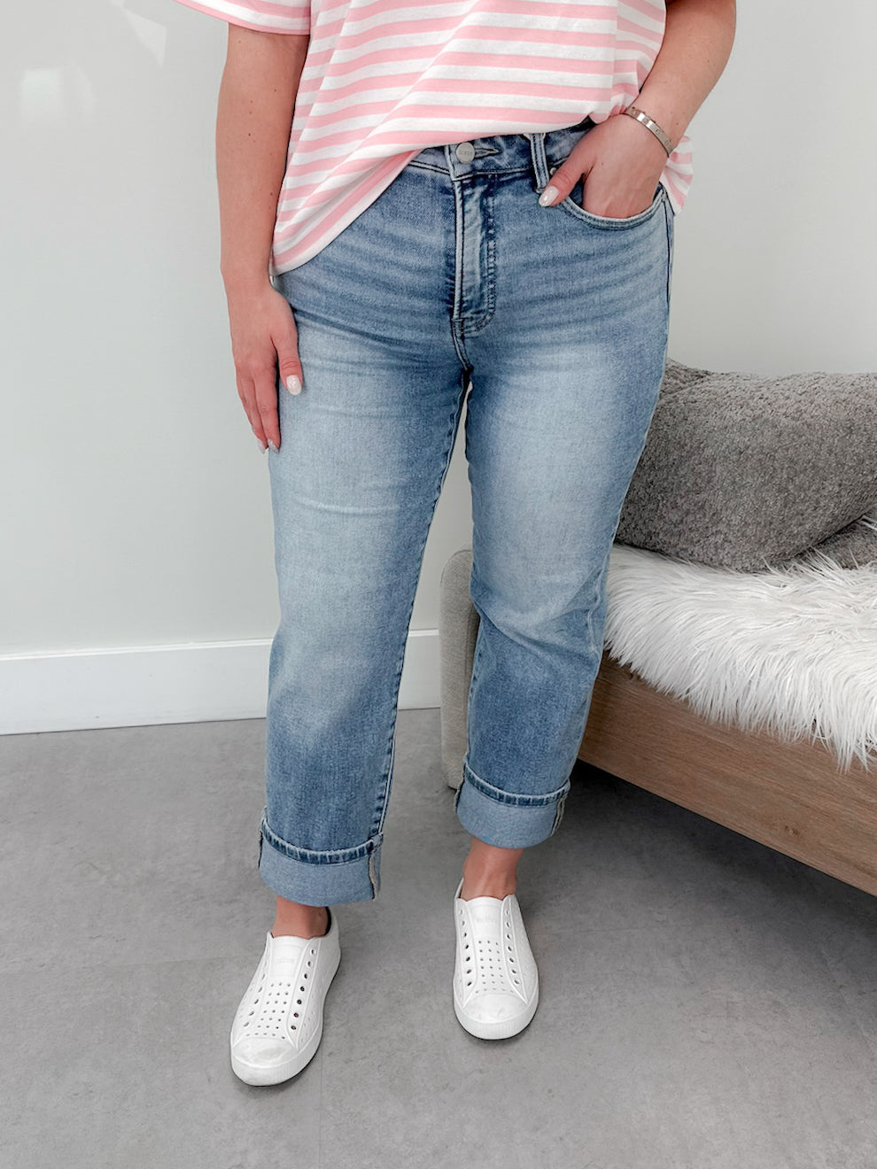 Surrey Straight Leg Tummy Control Jeans by Risen