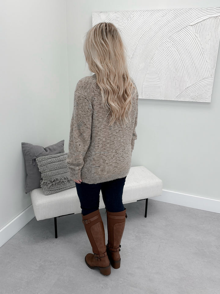 Imogen Sweater in Melange Taupe