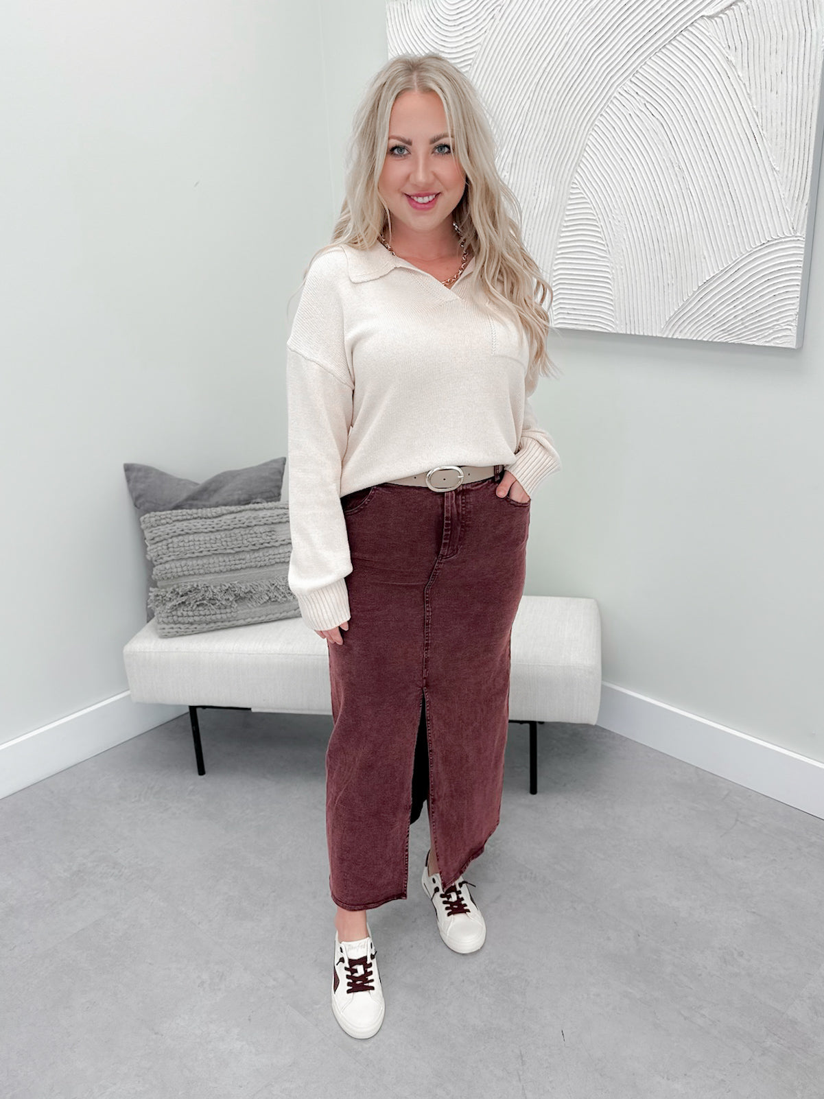 Carlin Skirt in Plum