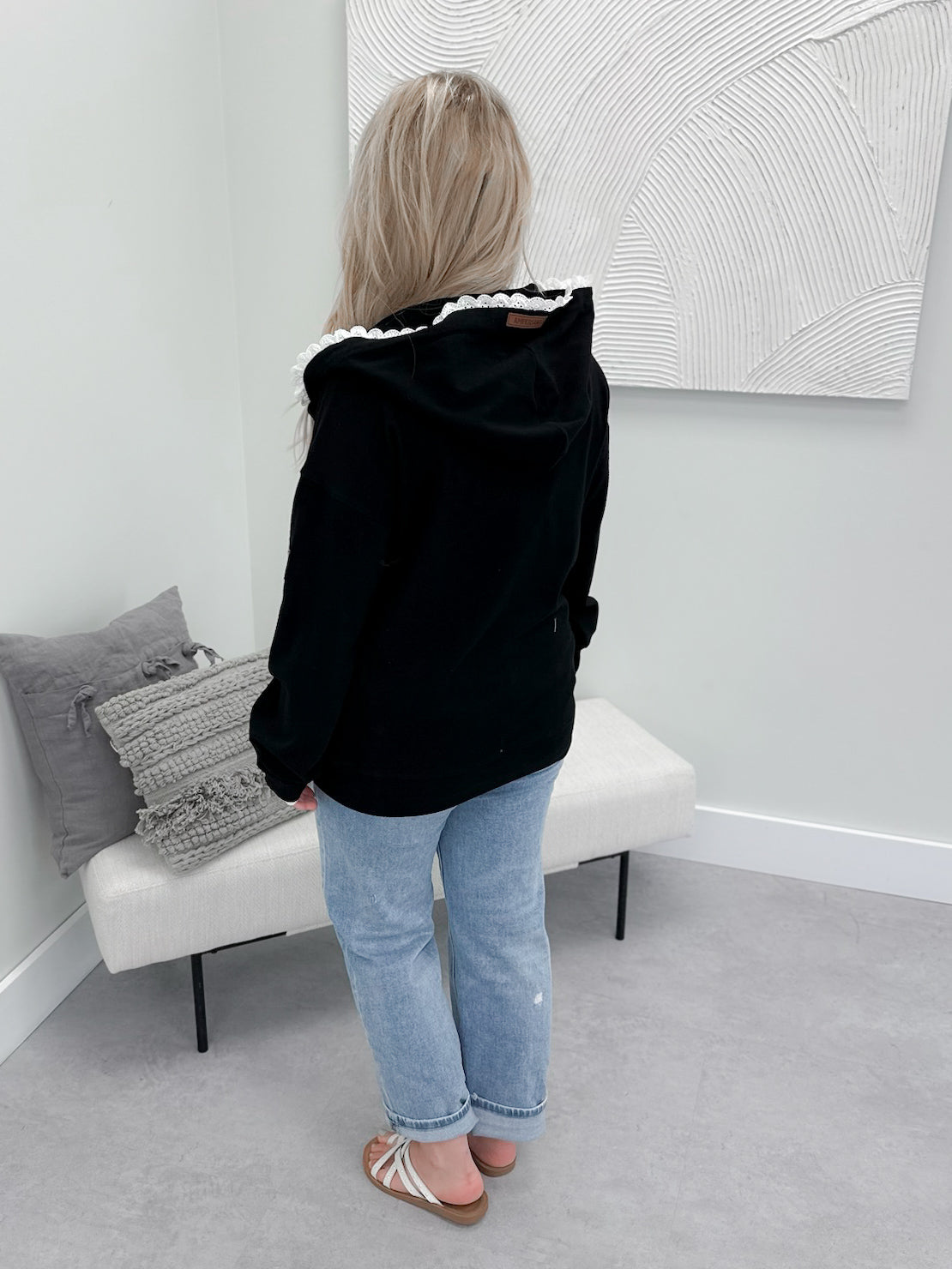 user_ecdbd827 University Fullzip in Black Lace by Ampersand Avenue – Ash