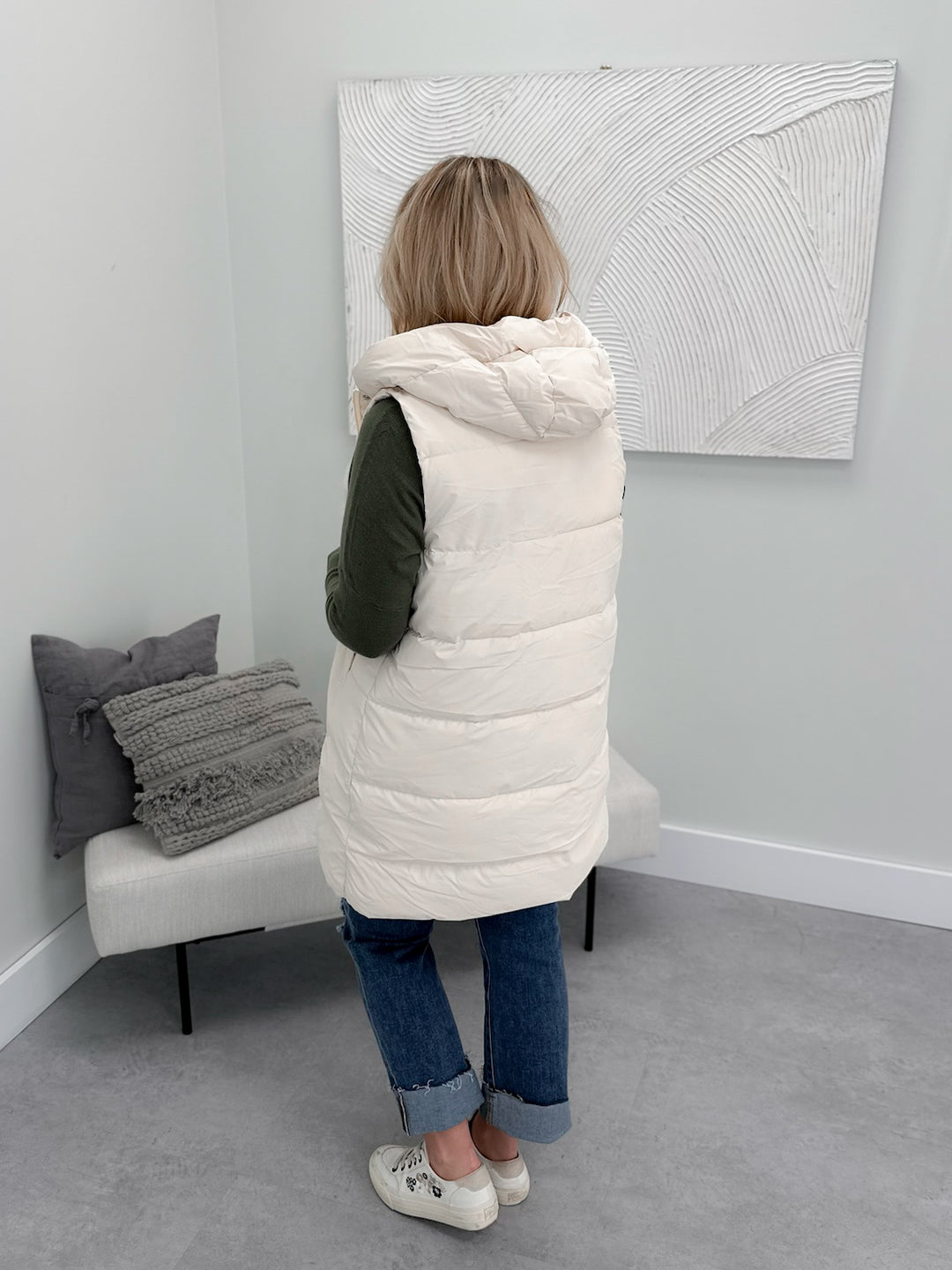 Timber Vest in Ivory