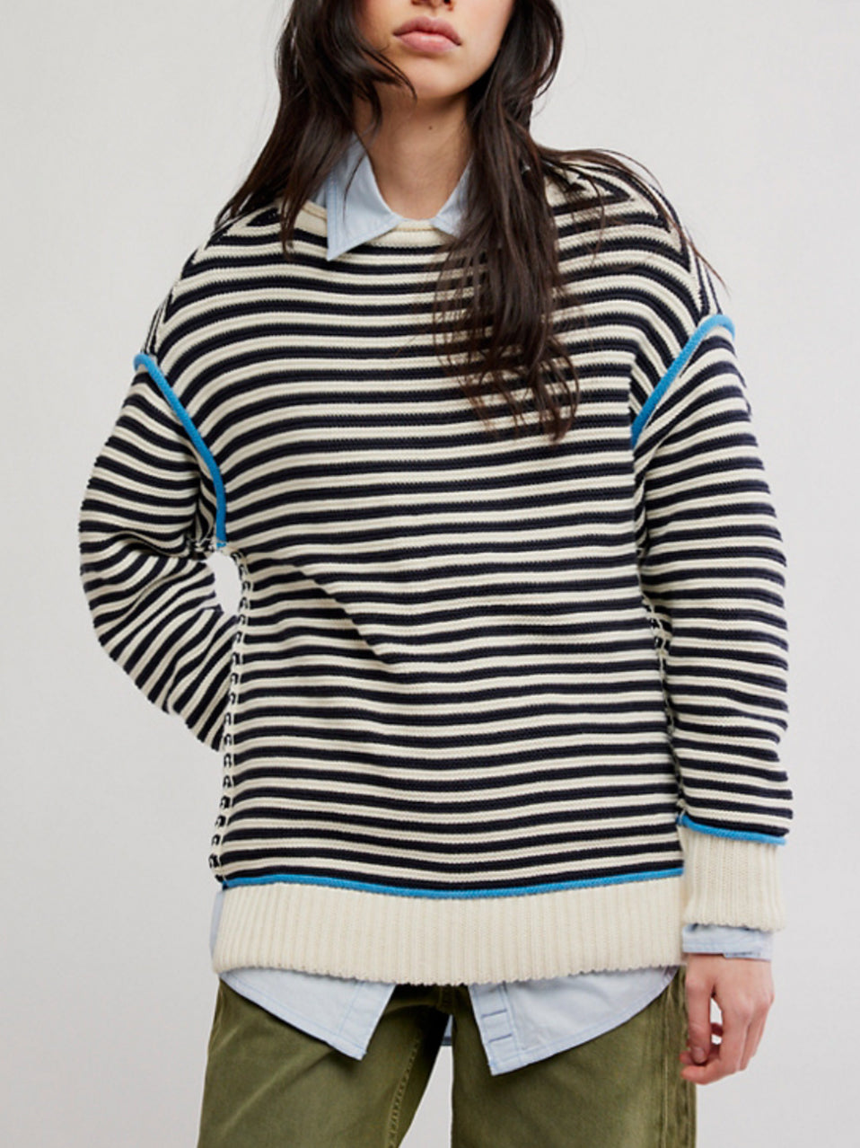 Asher Pullover in Charcoal Combo by Free People
