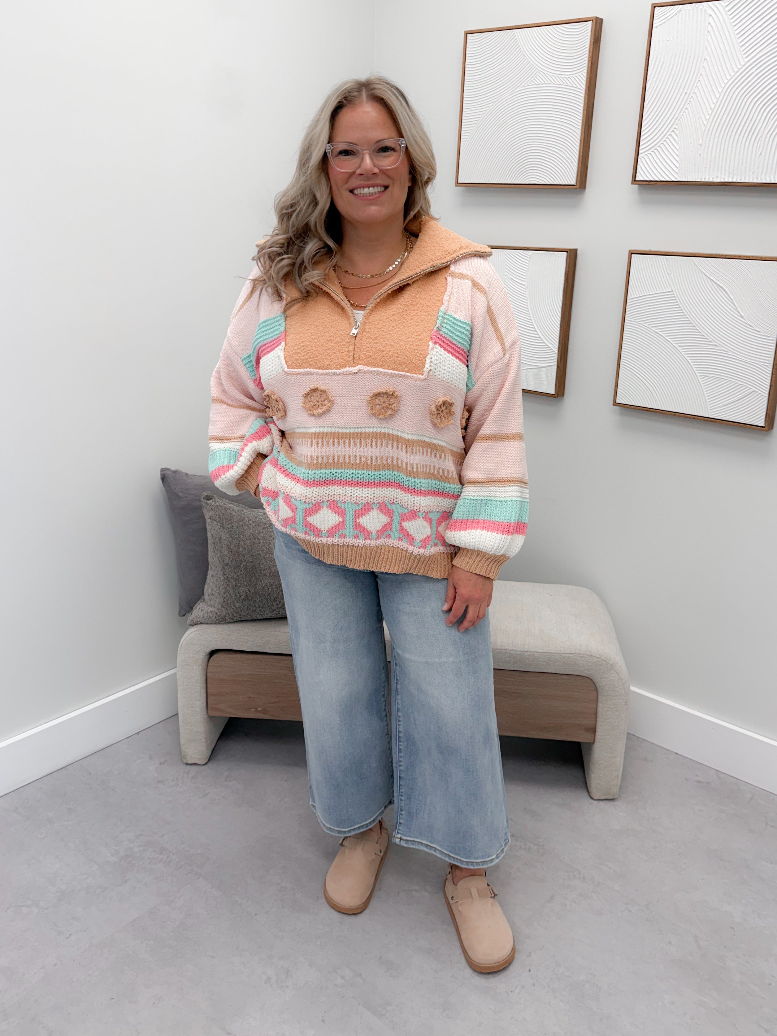 Etta Sweater in Blush by Pol