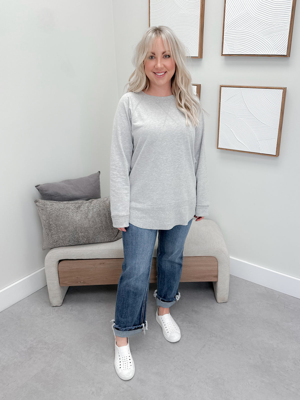 707 Long Sleeve in Heather Grey by Twenty Nine The Label