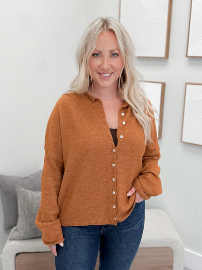 Ember Cardigan in Rust