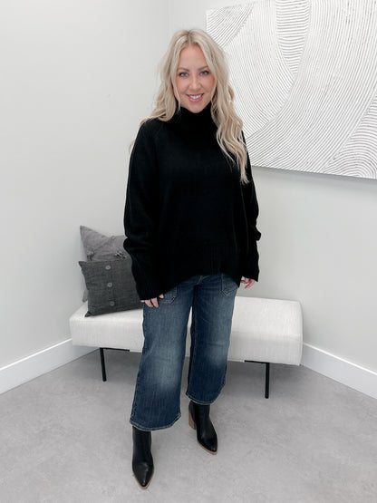 Titan Turtleneck Sweater in Black