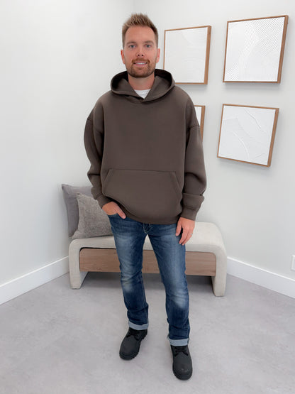 Mens Dunn Hoodie in Coffee