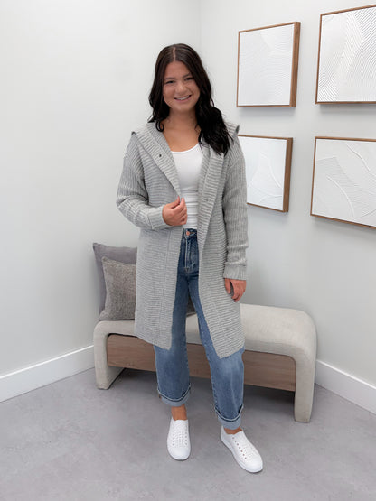 Lillian Long Cardigan in Grey