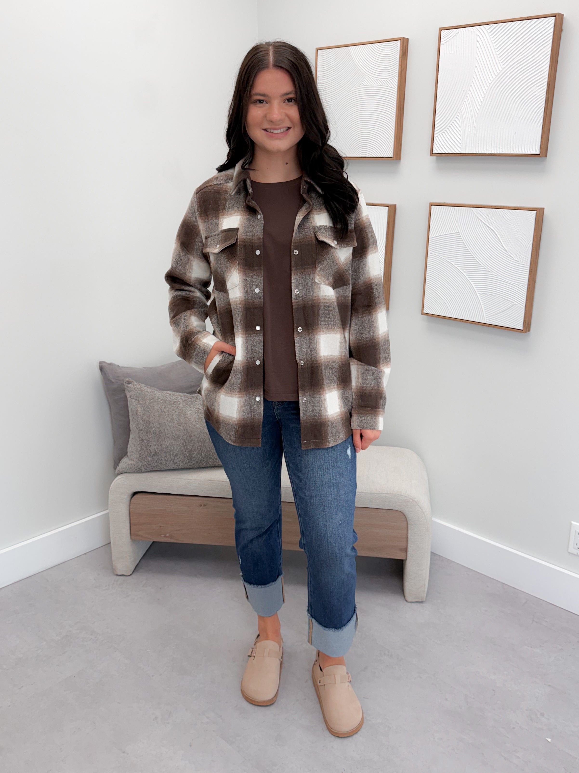 Laith Shacket in Brown