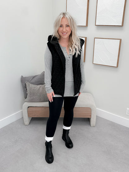 Geo Vest in Black