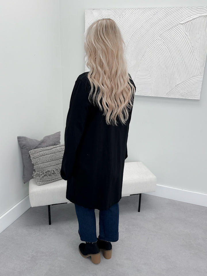 Mina Blazer Coat in Black