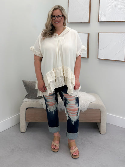 Birdie Top in Ivory