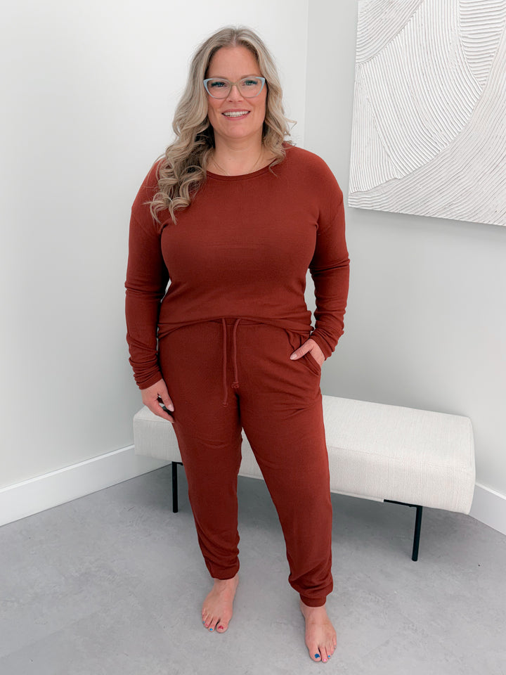 Brushed Soft Top in Brick