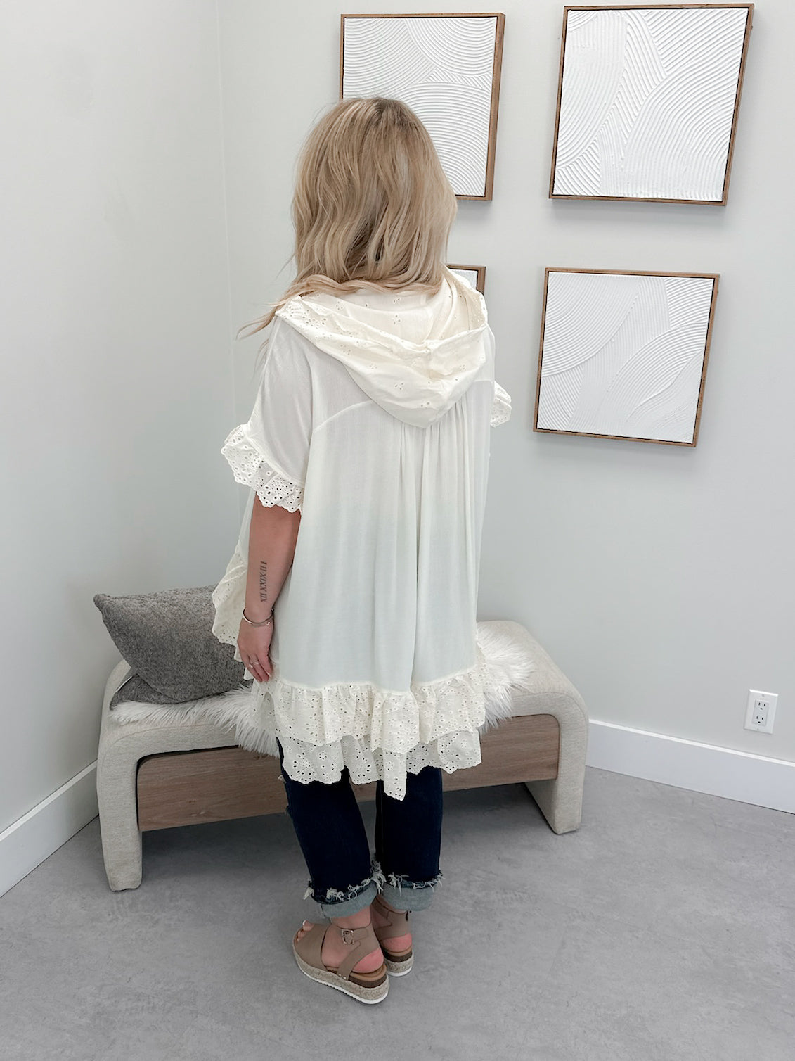 Birdie Top in Ivory