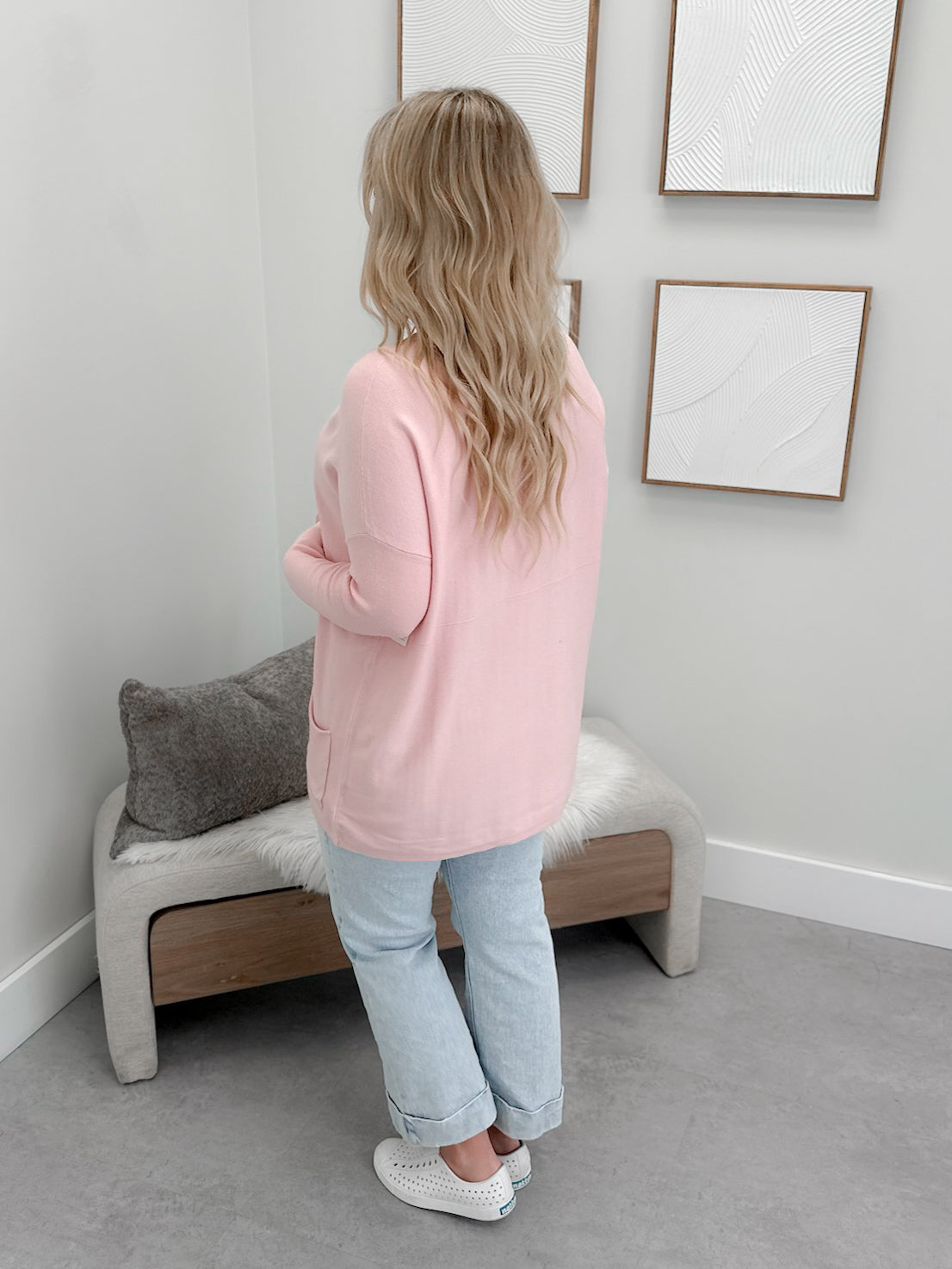229 Pocket Sweater in Petal Pink by Twenty Nine The Label