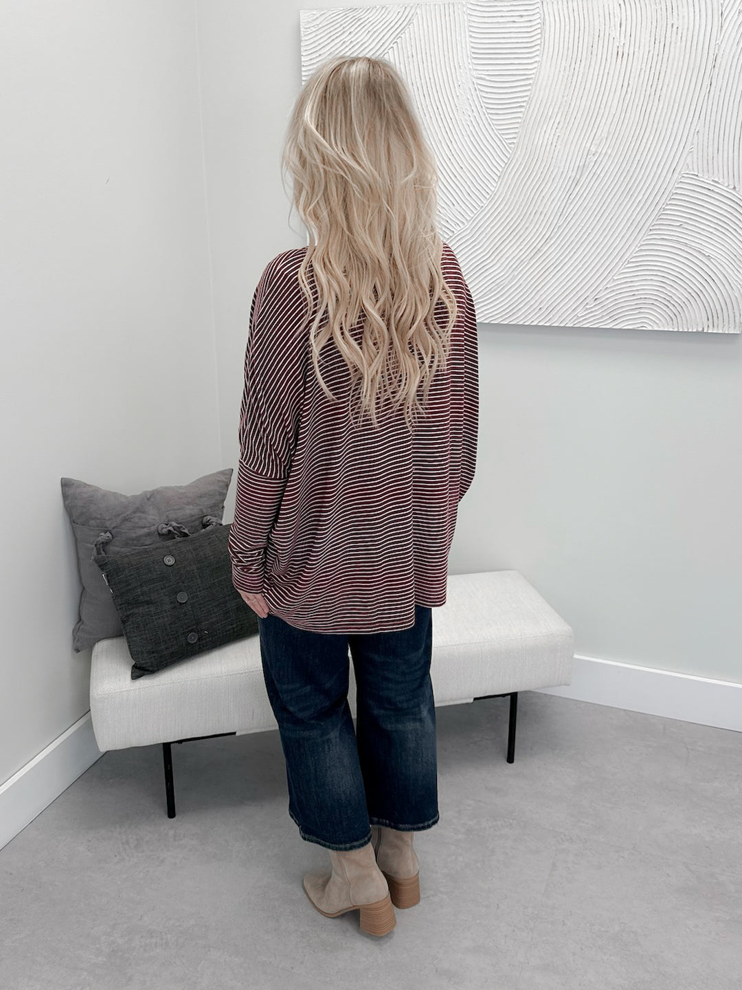 Inka Top in Striped Cherry