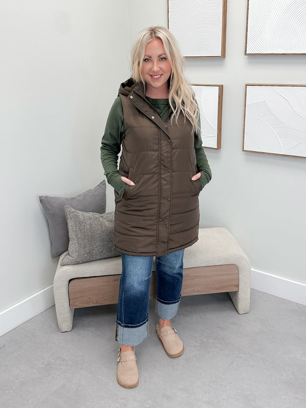 609 Vest in Chocolate by Twenty Nine The Label