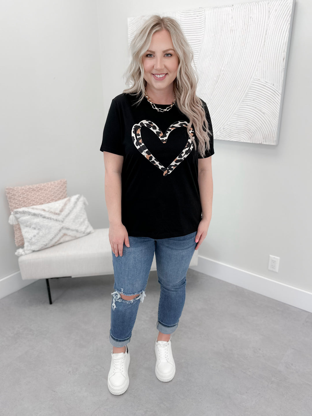 Crazy in Love Tee in Black by Ash + Antler