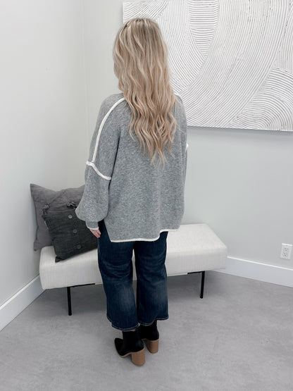 Nina Sweater in Heather Grey