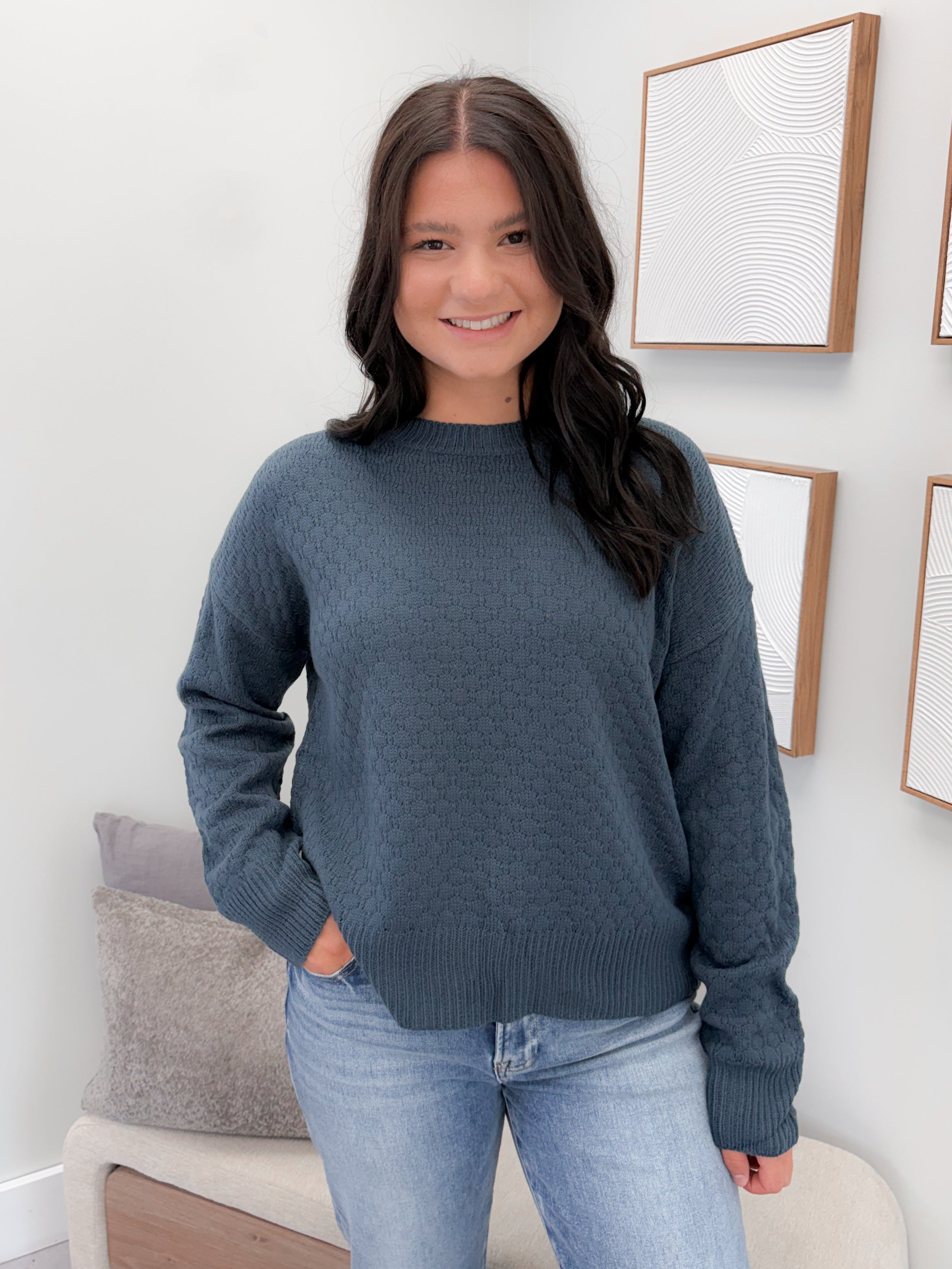 Gianna Sweater in Teal