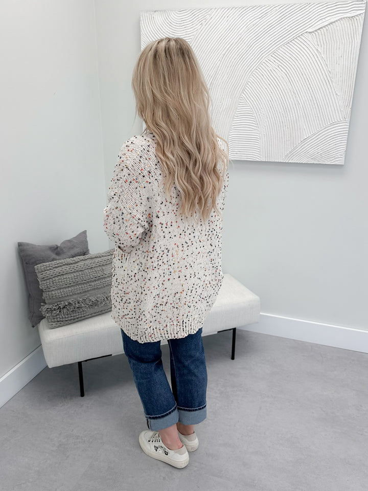 Confetti Cardi in Oat