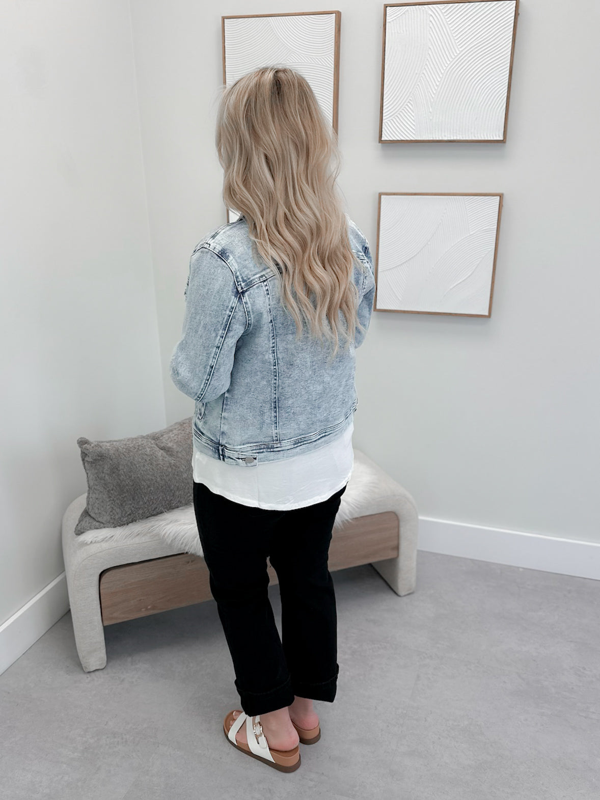 Blind Date Acid Wash Denim Jacket by Risen